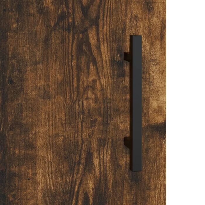 Bureau chêne fumé 140x50x75 cm bois d'ingénierie – Image 7