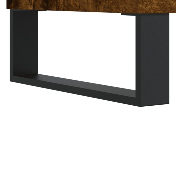 Bureau chêne fumé 140x50x75 cm bois d'ingénierie – Image 8