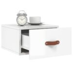 Tables de chevet murales 2 pcs blanc brillant 35x35x20 cm – Image 2