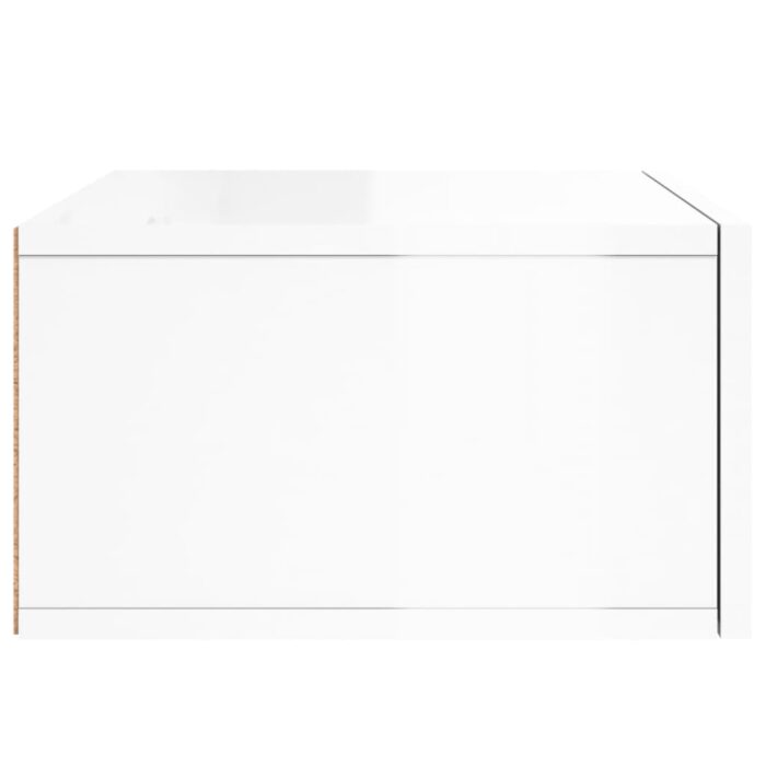 Tables de chevet murales 2 pcs blanc brillant 35x35x20 cm – Image 6