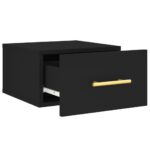 Table de chevet murale noir 35x35x20 cm – Image 4