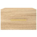 Table de chevet murale chêne sonoma 35x35x20 cm – Image 3
