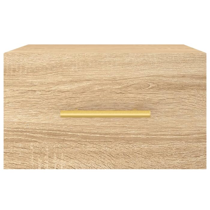 Table de chevet murale chêne sonoma 35x35x20 cm – Image 3