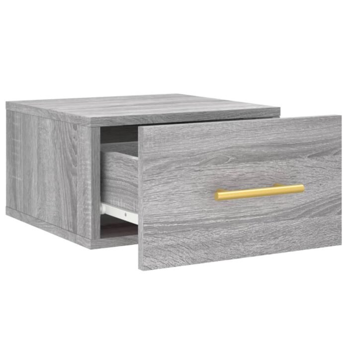 Tables de chevet murales 2 pcs sonoma gris 35x35x20 cm – Image 5