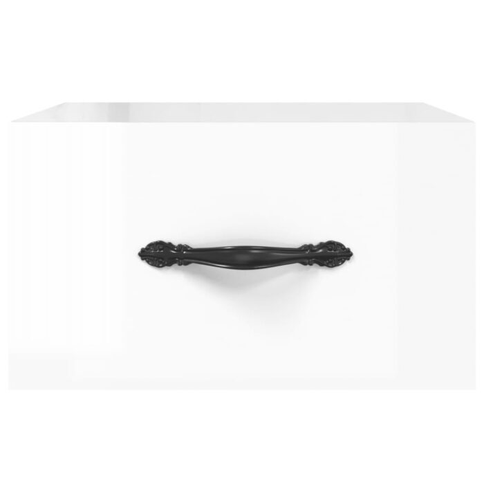 Tables de chevet murales 2 pcs blanc brillant 35x35x20 cm – Image 4