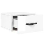 Tables de chevet murales 2 pcs blanc brillant 35x35x20 cm – Image 5