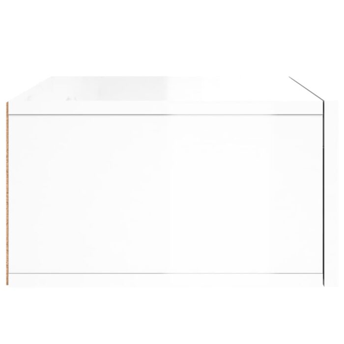 Tables de chevet murales 2 pcs blanc brillant 35x35x20 cm – Image 6