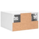 Tables de chevet murales 2 pcs blanc brillant 35x35x20 cm – Image 7