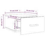 Tables de chevet murales 2 pcs blanc brillant 35x35x20 cm – Image 11