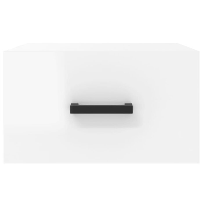 Tables de chevet murales 2 pcs blanc brillant 35x35x20 cm – Image 4