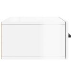 Tables de chevet murales 2 pcs blanc brillant 35x35x20 cm – Image 6
