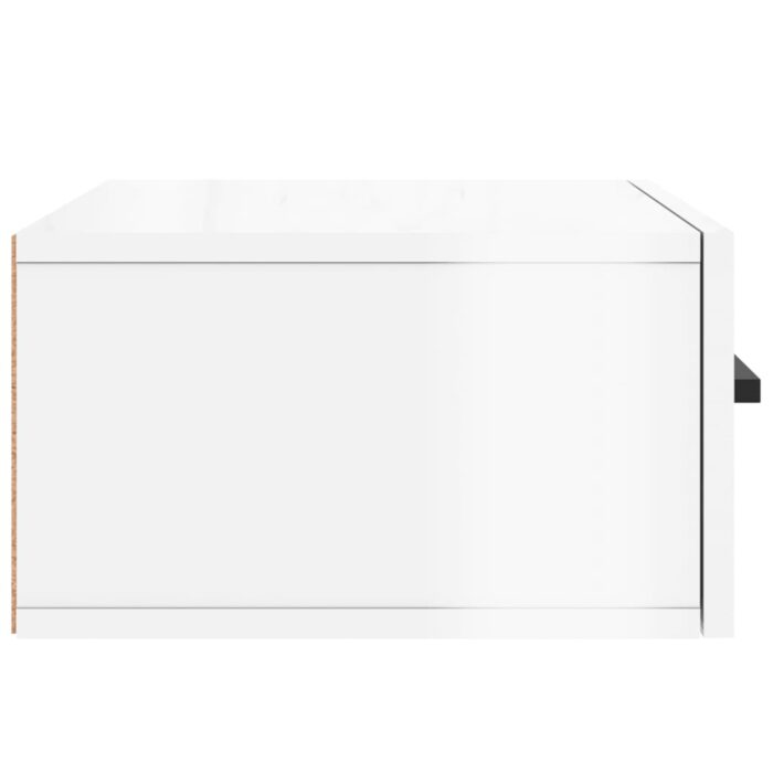 Tables de chevet murales 2 pcs blanc brillant 35x35x20 cm – Image 6