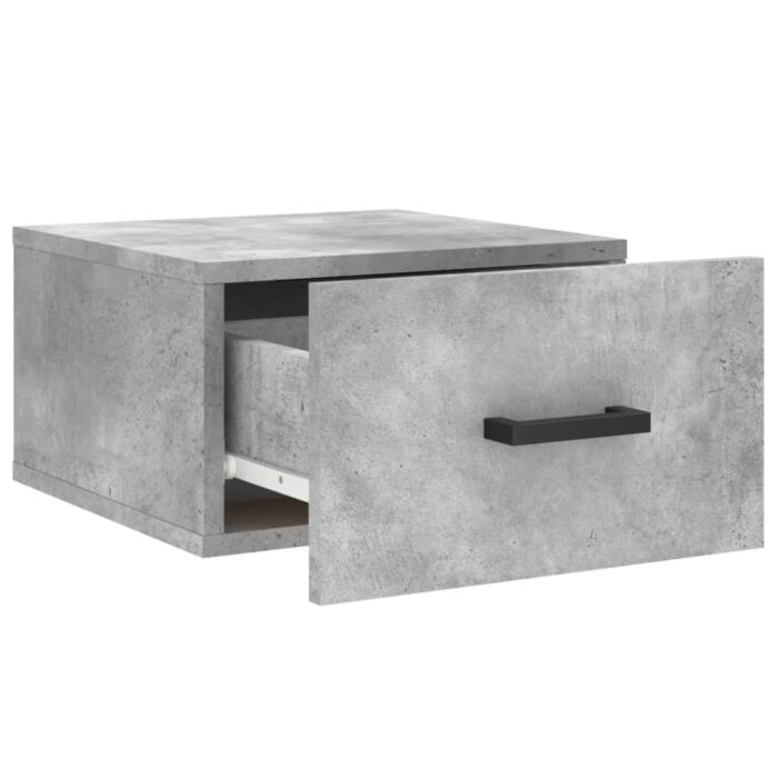 Table de chevet murale gris béton 35x35x20 cm – Image 4