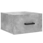 Tables de chevet murales 2 pcs gris béton 35x35x20 cm – Image 3