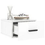 Tables de chevet murales 2 pcs blanc brillant 35x35x20 cm – Image 2