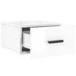 Tables de chevet murales 2 pcs blanc brillant 35x35x20 cm – Image 5