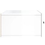 Tables de chevet murales 2 pcs blanc brillant 35x35x20 cm – Image 6