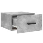 Table de chevet murale gris béton 35x35x20 cm – Image 4