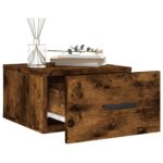 Tables de chevet murales 2 pcs chêne fumé 35x35x20 cm – Image 2