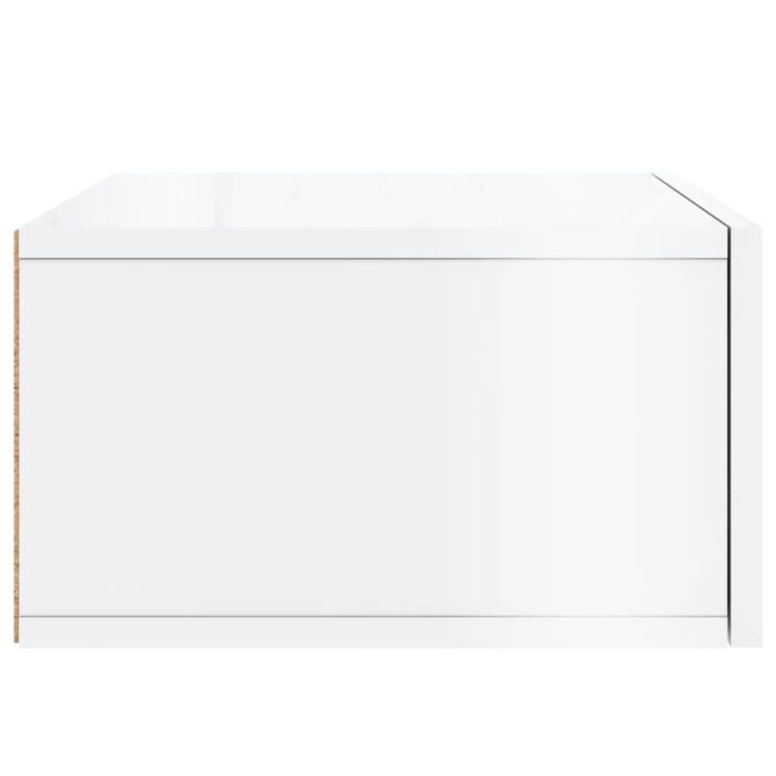 Tables de chevet murales 2 pcs blanc brillant 35x35x20 cm – Image 6