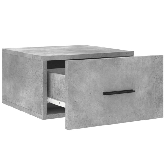 Table de chevet murale gris béton 35x35x20 cm – Image 4