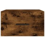 Tables de chevet murales 2 pcs chêne fumé 35x35x20 cm – Image 4