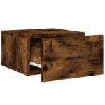 Tables de chevet murales 2 pcs chêne fumé 35x35x20 cm – Image 5