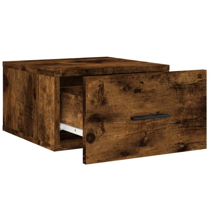 Tables de chevet murales 2 pcs chêne fumé 35x35x20 cm – Image 5