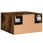 Tables de chevet murales 2 pcs chêne fumé 35x35x20 cm – Image 7