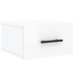 Tables de chevet murales 2 pcs blanc brillant 35x35x20 cm – Image 3
