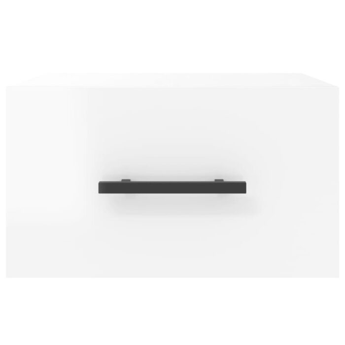 Tables de chevet murales 2 pcs blanc brillant 35x35x20 cm – Image 4