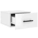 Tables de chevet murales 2 pcs blanc brillant 35x35x20 cm – Image 5