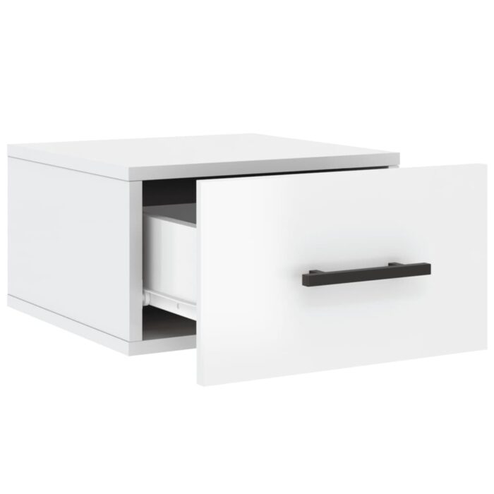 Tables de chevet murales 2 pcs blanc brillant 35x35x20 cm – Image 5