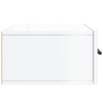 Tables de chevet murales 2 pcs blanc brillant 35x35x20 cm – Image 6