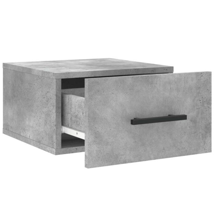 Table de chevet murale gris béton 35x35x20 cm – Image 4