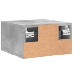 Table de chevet murale gris béton 35x35x20 cm – Image 6