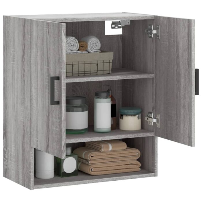 Armoire murale sonoma gris 60x31x70 cm bois d'ingénierie – Image 2