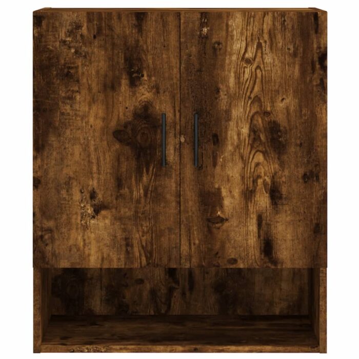 Armoire murale chêne fumé 60x31x70 cm bois d'ingénierie – Image 3