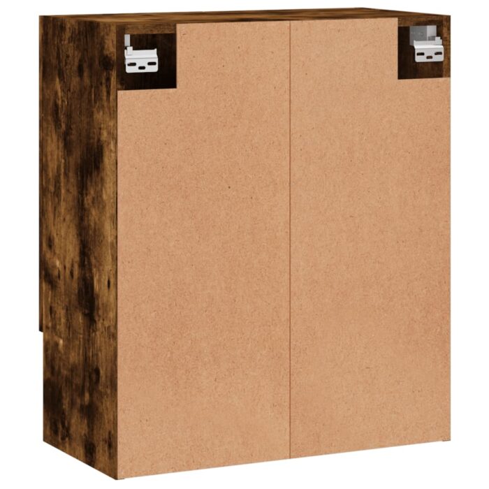 Armoire murale chêne fumé 60x31x70 cm bois d'ingénierie – Image 6