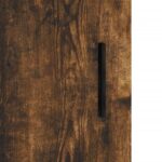 Armoire murale chêne fumé 60x31x70 cm bois d'ingénierie – Image 7