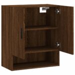 Armoire murale chêne marron 60x31x70 cm bois d'ingénierie – Image 4