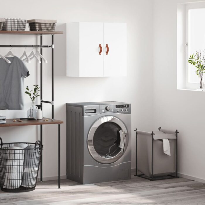 Armoire murale blanc 60x31x60 cm bois d'ingénierie – Image 1