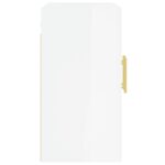 Armoire murale Blanc brillant 60x31x60 cm Bois d'ingénierie – Image 5