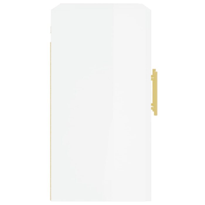 Armoire murale Blanc brillant 60x31x60 cm Bois d'ingénierie – Image 5