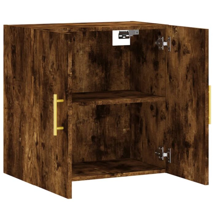 Armoire murale chêne fumé 60x31x60 cm bois d'ingénierie – Image 4