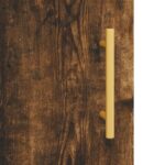 Armoire murale chêne fumé 60x31x60 cm bois d'ingénierie – Image 7