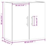 Armoire murale chêne marron 60x31x60 cm bois d'ingénierie – Image 10