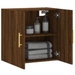 Armoire murale chêne marron 60x31x60 cm bois d'ingénierie – Image 2