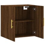 Armoire murale chêne marron 60x31x60 cm bois d'ingénierie – Image 4