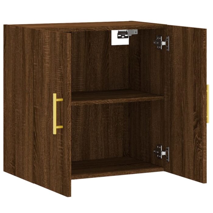 Armoire murale chêne marron 60x31x60 cm bois d'ingénierie – Image 4